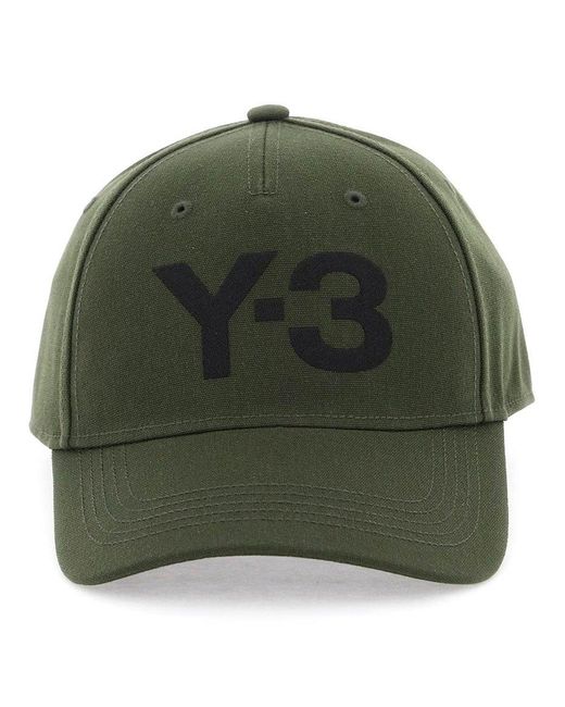 Y-3 Green Baseball Cap With Logo Embroidery for men