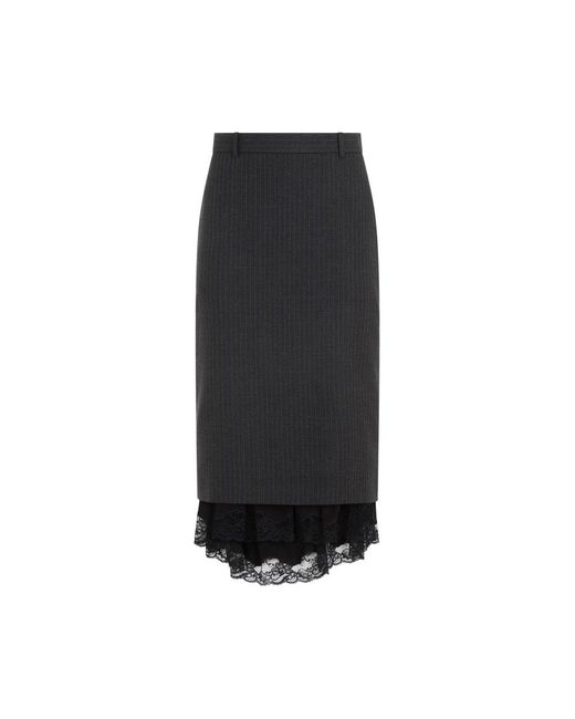 Balenciaga Lingerie Tailored Skirt in Black | Lyst