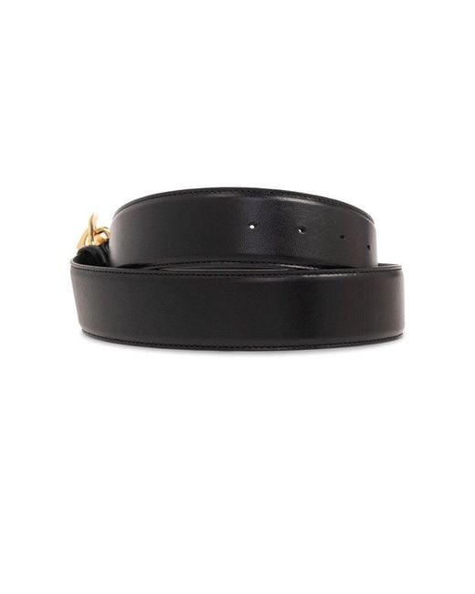 Bottega Veneta Black Leather Belt,