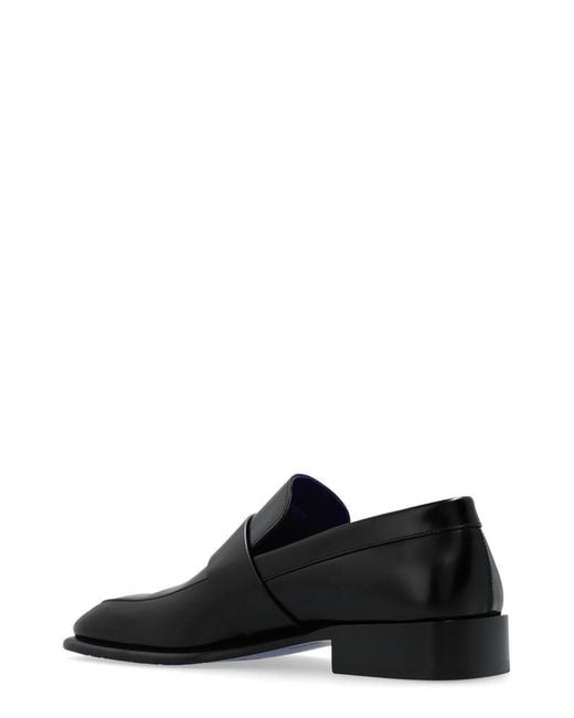 Burberry Black Shield Equestrian Knight Slip-on Loafers for men