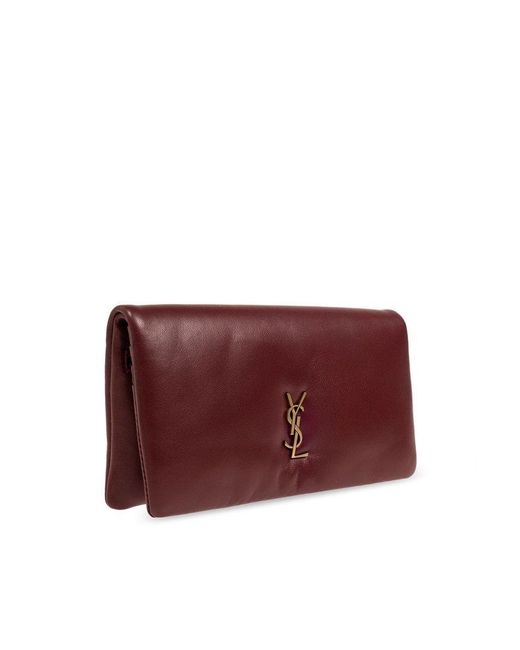 Saint Laurent Purple Leather Wallet,