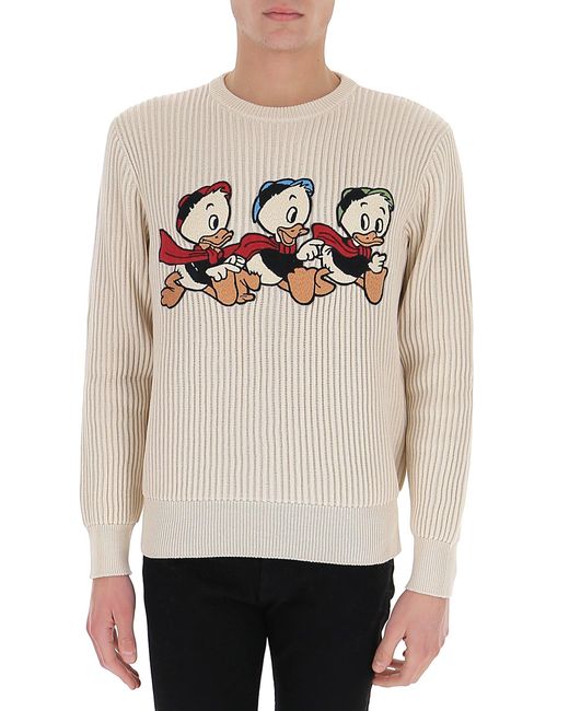 Gucci Natural X Disney Embroidered Patch Jumper for men
