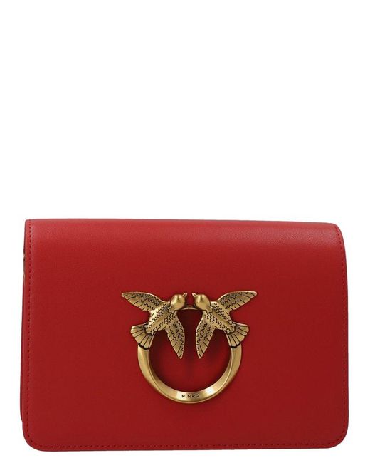 Pinko Love Click Mini Crossbody Bag in Red Lyst