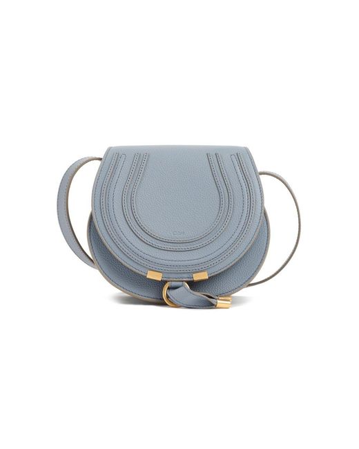 Chloé Blue Marcie Small Saddle Bag