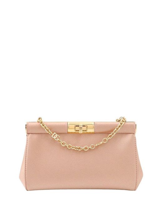 Dolce & Gabbana Natural Small Marlene Shoulder Bag