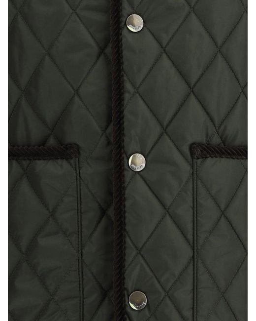 Burberry Green Diamond-quilted Gilet for men