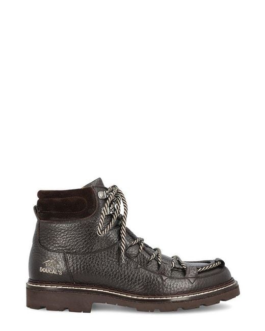 Doucal's Brown Belvedere Lace-Up Ankle Boots for men