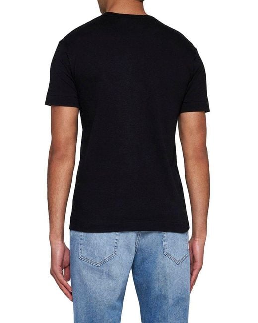 COMME DES GARÇONS PLAY Black Heart-patch Cotton T-shirt for men