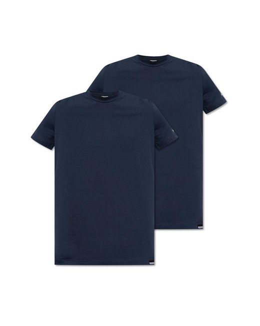 DSquared² Blue Pack Of Two Crewneck T-shirt for men