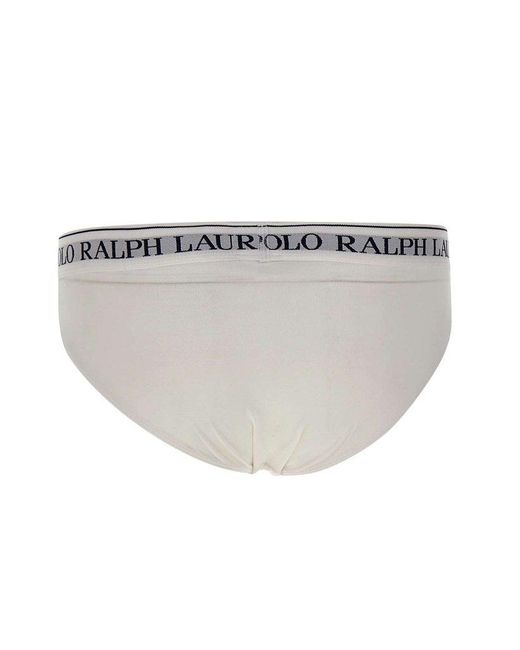 Polo Ralph Lauren White Logo Band Three-pack Briefs for men