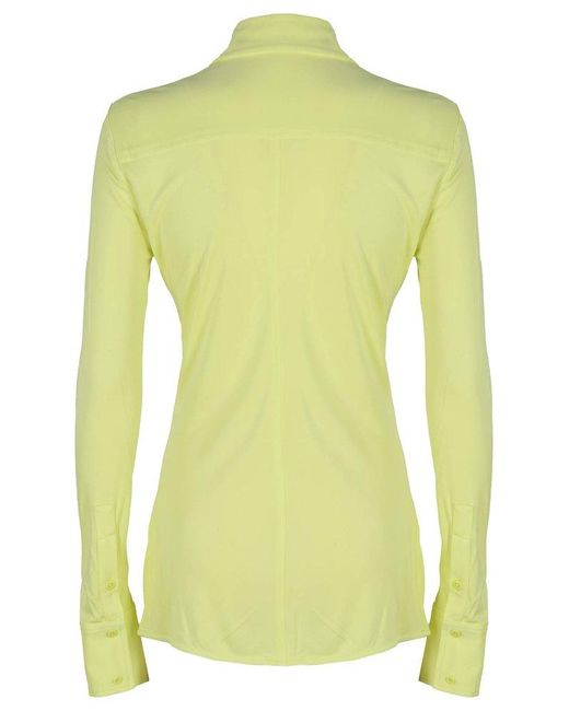 PROENZA SCHOULER WHITE LABEL Long Sleeve Jersey Button Top in