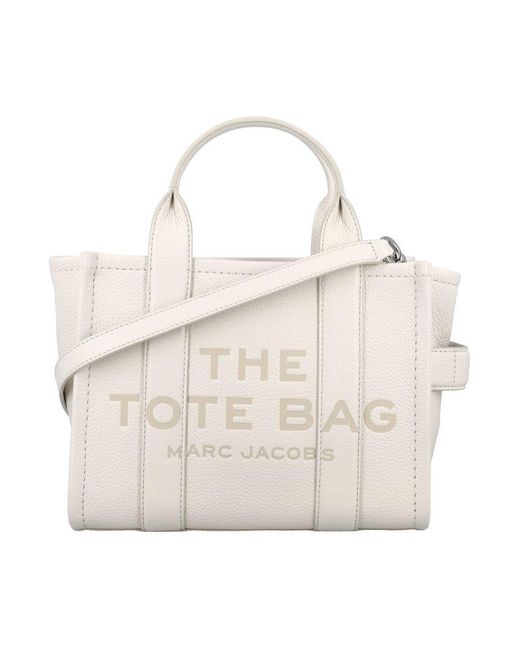 Marc Jacobs The Mini Tote Leather Bag in Natural | Lyst