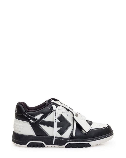 Off-White c/o Virgil Abloh Black Logic Out Of Office Lace-up Sneakers for men