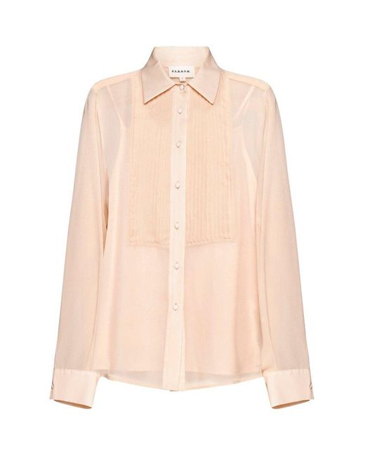 P.A.R.O.S.H. Pink Semi-sheer Long-sleeved Shirt