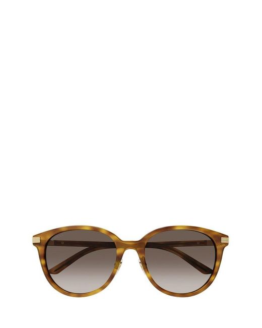 Gucci Gray Round Frame Sunglasses