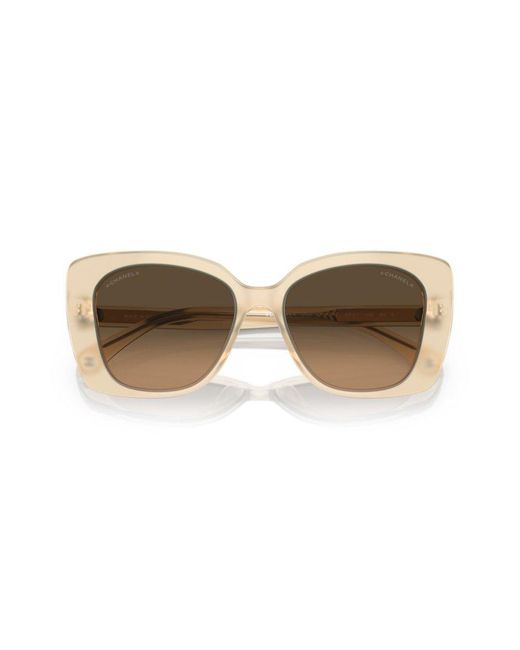 Chanel Brown Butterfly Frame Sunglasses