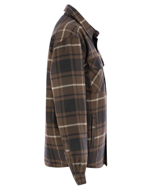 Patagonia Black Lightweight Insulated Fjord Flannel Shirt for men