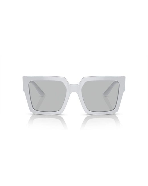 Dolce & Gabbana White Square Frame Sunglasses