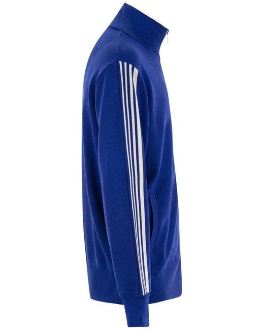 Autry Blue Knitted Tennis Zip Jacket for men