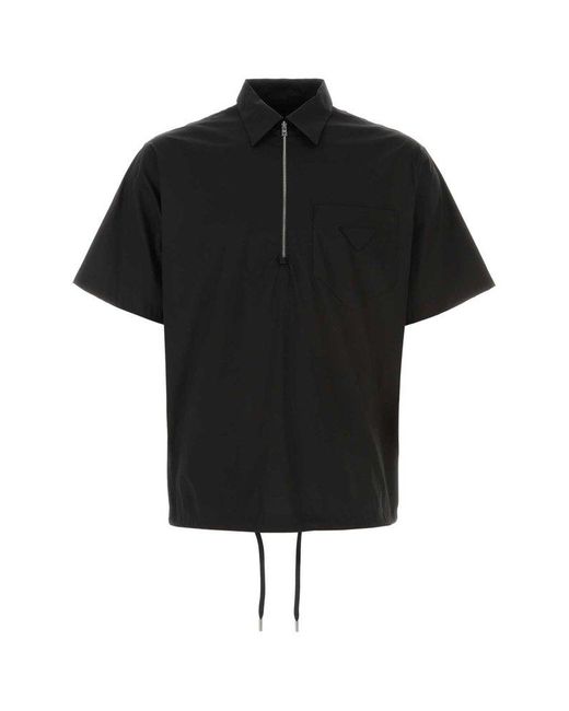 Prada Black Half-zipped Shirt for men