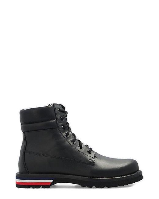 Moncler Vancouver Lacedup Boots in Black for Men Lyst Canada