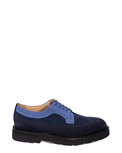 Paul Smith Blue Panelled Lace-up Brogues for men