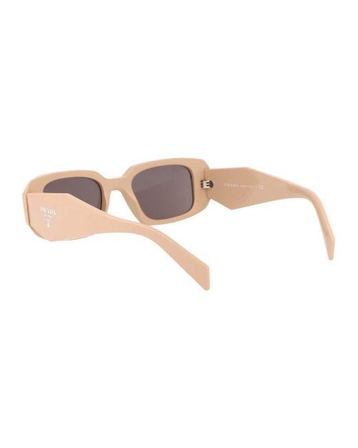Prada Pink Rectangular Frame Sunglasses