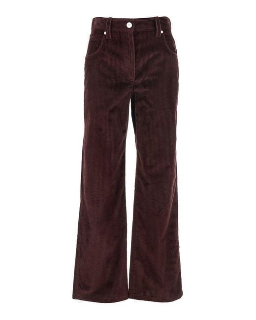Brunello Cucinelli Straight-Leg Pants in Purple | Lyst