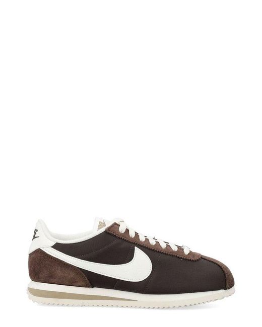 Nike Brown Cortez Round-toe Low-top Sneakers