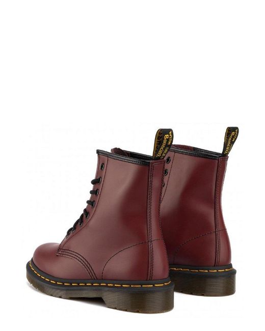 Dr. Martens Red 1460 Round Toe Lace-up Boots