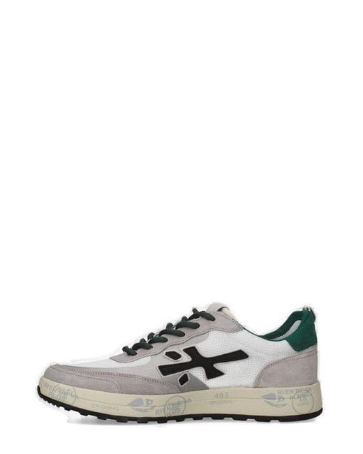 Premiata White Nous Var Lace-Up Sneakers for men