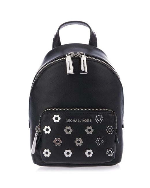 Michael Kors Black Mini Floral Backpack