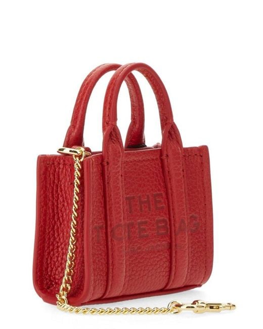 Marc Jacobs Red The Nano Chained Tote Bag