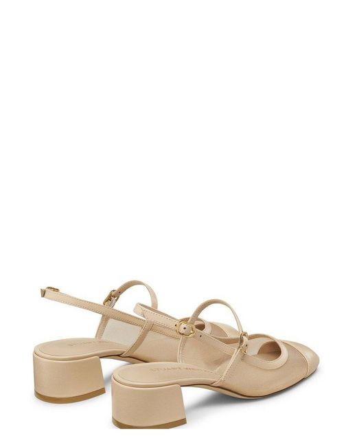 Stuart Weitzman Natural Maeve Mary Jane Slingback Pumps