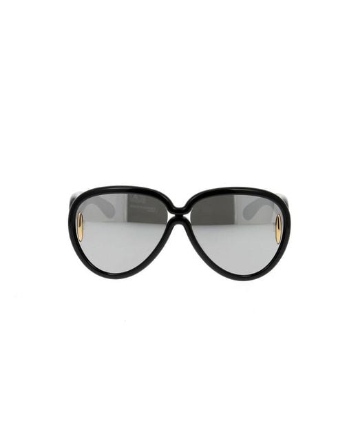 Loewe Black Aviator Frame Sunglasses