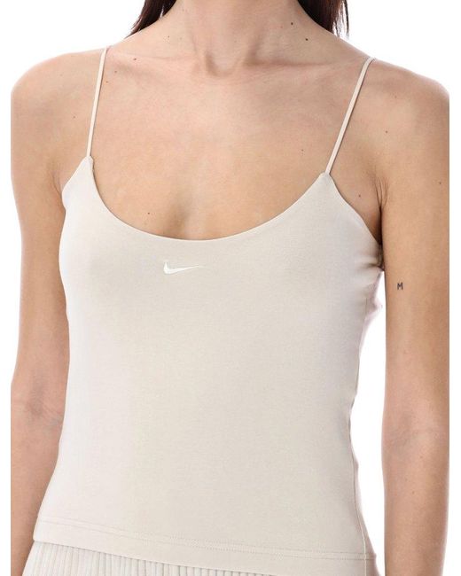 Nike White Sportswear Chill Knitted Top
