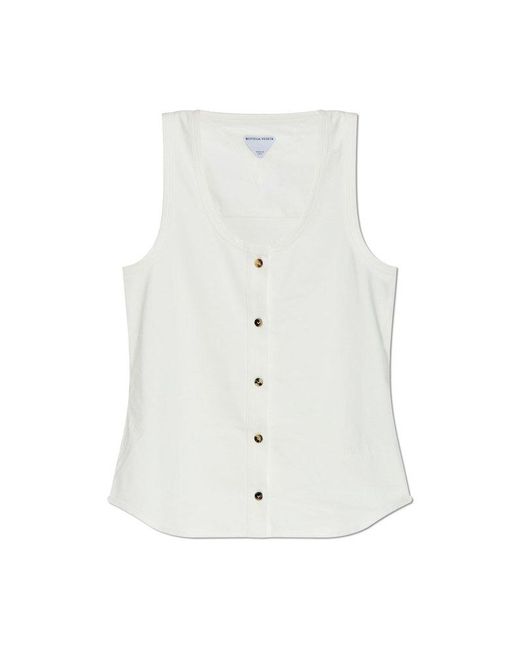 Bottega Veneta White Top With Fastening,
