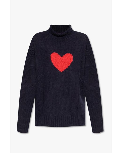 Zadig & Voltaire Blue Alma Heart Sweater