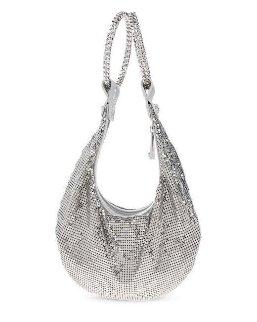 Versace Metallic Chain-Linked Mesh Clutch Bag