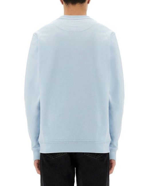 Belstaff Blue Logo Patch Crewneck Sweater for men