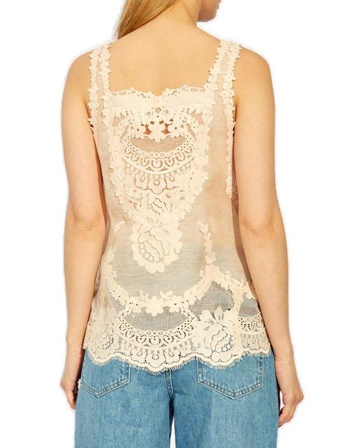 Zimmermann Natural Lace Top,