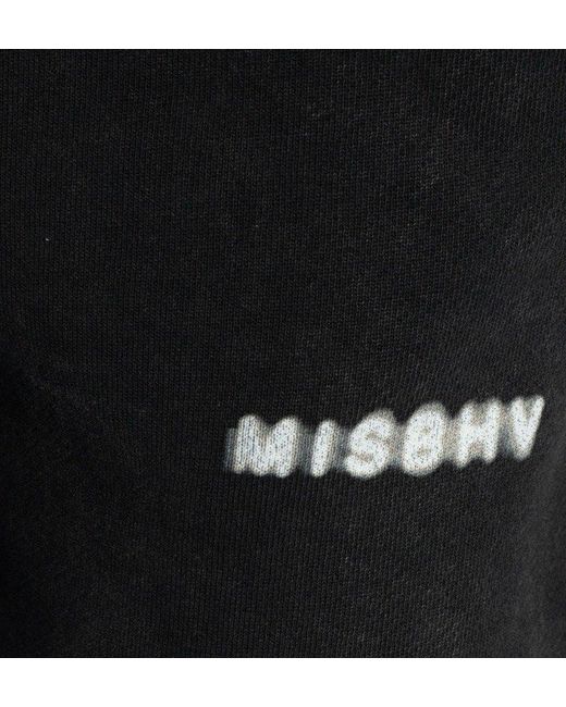 M I S B H V Black Trousers With Logo, for men