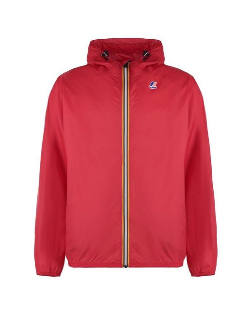 K-Way Red Le Vrai 3.0 Claude Hooded Jacket for men