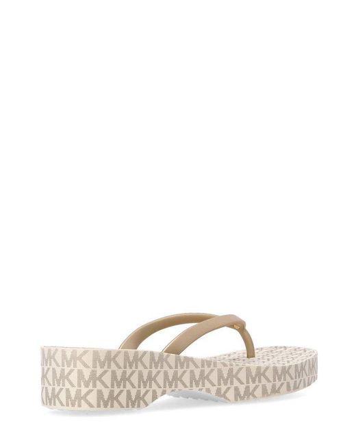 Michael Kors Lilo Monogram Flipflops Lyst