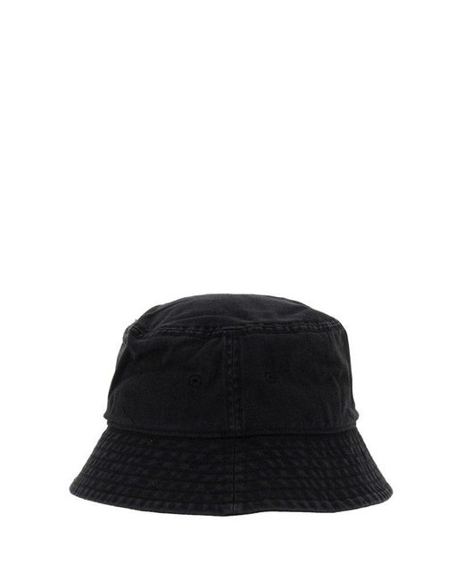 Y-3 Black Washed Twill Bucket Hat With for men