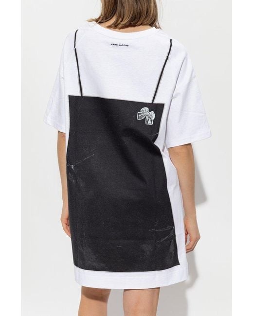 Marc Jacobs Black Printed T-Shirt Dress