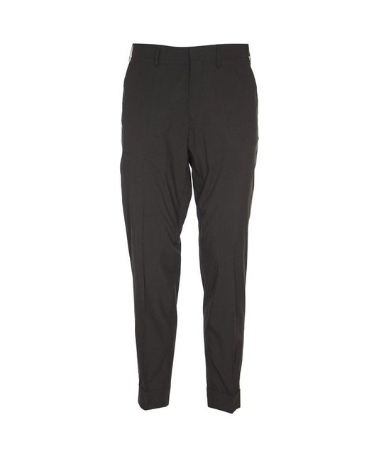 Dries Van Noten Black Pleated Tailored Trousers for men