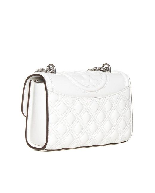 Tory Burch Fleming Small Convertible Shoulder Bag in White Lyst