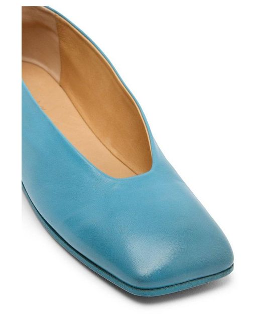 Marsèll Blue Spatolona Ballerina Flat Shoes