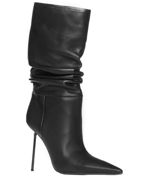 Paris Texas Black Lidia High Stiletto Heel Boots